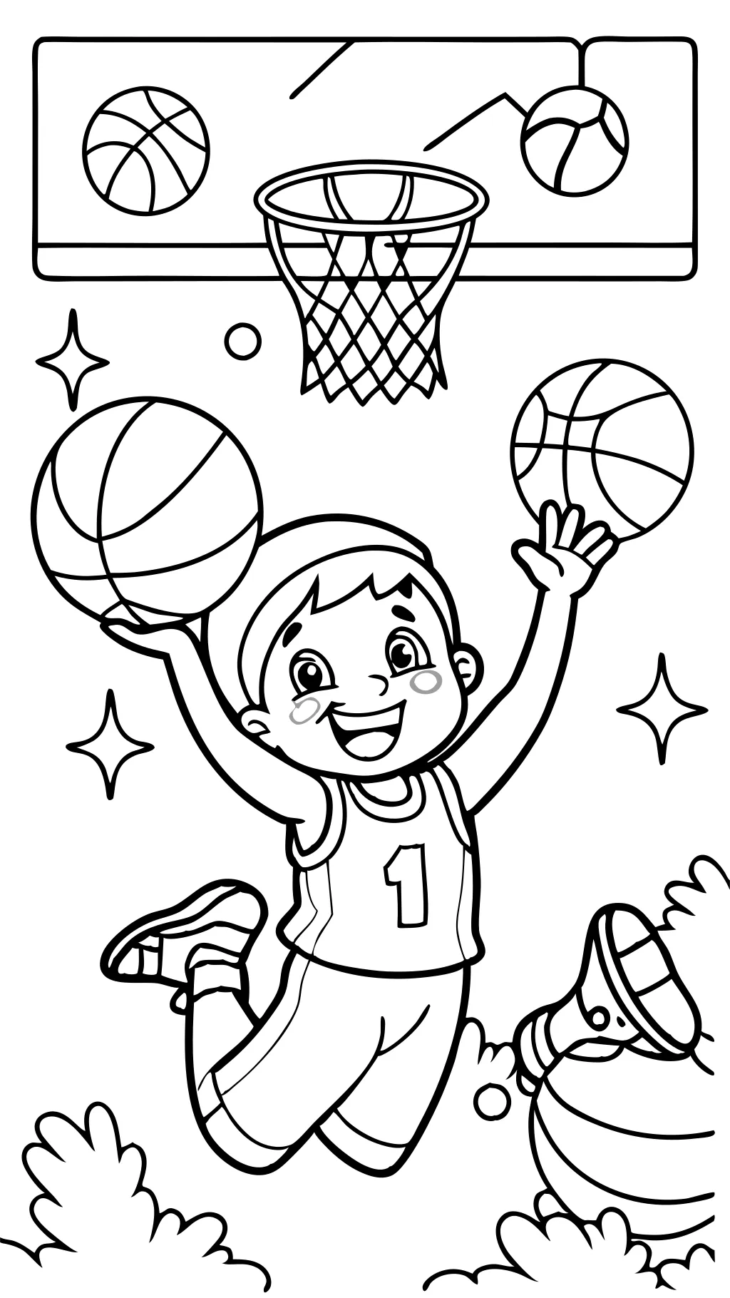 printable basketball coloring pages